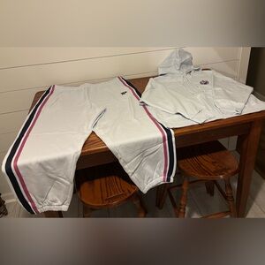 Victoria's Secret Light Blue with Pink and Dark Blue Stripes